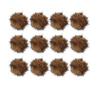 Lot de 6/12 balles en peluche interactives interactives pour chat - 9,35 x 8,9 x 8,9 cm - 12 pièces de 100 g - Jouet divertissant pour l'entraînement à la maison contre l'ennui - Moelleuse