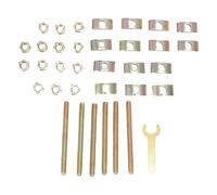 Lot de 6/12 connecteurs pratiques pour meubles - Pour rails de plan de travail, bouchers, blocs articulés, matériel de boucher, table de bloc, matériel de raccordement