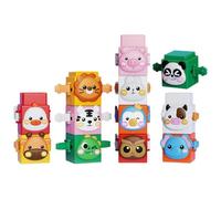 Lot de 6/12 jouets empilables - Blocs d'apprentissage - Cadeaux d'anniversaire - Jouets sensoriels de développement - Vieux jouets 2 garçons ans Z6m5 3 Gi 4 1 pour les tout-petits