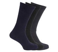 Lot de 6/12 paires de chaussettes extra larges pour homme diabétique - Soutien optimal - Prise en main douce - Pieds enflés - Taille 39-45, 6 x couleurs foncées assorties, 6-11