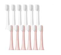 Lot de 6/12 têtes de brosse de rechange compatibles avec la brosse à dents électrique Xiaomi Mijia T100 Mes603, poils souples DuPont.(T100-PK-6PCS)