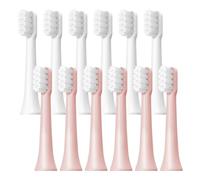 Lot de 6/12 têtes de brosse de rechange compatibles avec la brosse à dents électrique Xiaomi Mijia T100 Mes603, poils souples DuPont.(T100-WH6 PK6)