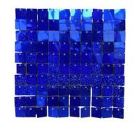 Lot de 6, 18 ou 24 Panneaux carrés 3D à Paillettes for décoration Murale, for la Maison, Le Bureau, Un Mariage, Une fête d'anniversaire, 30 x 30 cm(Laser Dark Blue,24 Pcs)