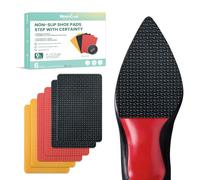 Lot de 6/3 paires de semelles de chaussures autocollantes en caoutchouc pour talons hauts, bottes et ballerines (1 rouge + 1 noir + 1 jaune)