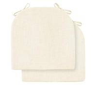 Lot de 6/4/2 Coussin de Chaise avec Rubans, Galettes de Chaises 40x40/45x45/50x50cm Mousse MéMoire Dehoussable Lavable Coussin de Siège for Intérieur et Extérieu(Beige,2pcs:45x45x5cm)