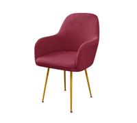 Lot de 6, 4, 2 housses de chaise de salle à manger extensibles imperméables avec accoudoirs et dossier, parfaites pour la décoration de salle à manger, couleur bordeaux,