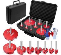 Lot De 6/8/9 Pcs Alésoirs De Tuyauterie En PVC, Pipe Cure Pvc Plomberie Coffret, Aluminium Et Insert En Carbure Conçu, Compatible Avec Les Forets Standard 1/2 (8pcs)