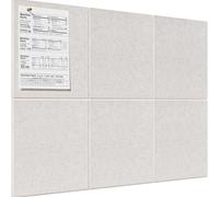 Lot de 6 à 12 grands panneaux muraux en liège, alternatifs, en feutre, autocollants, for bureau et école(Tan,6pcs)