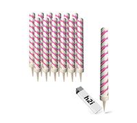 Lot de 6 à 120 bougies en forme d'étoiles de glace en argent rouge ou argent bleu - Catégorie F1 (1) - 12 argent rouge