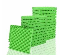 Lot de 6 à 48 panneaux acoustiques en mousse insonorisante pour murs, ignifuges, verts, haute densité, 6 pièces avec ruban adhésif, épaisseur 5 cm