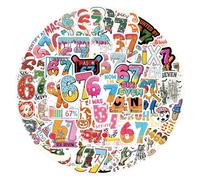 Lot de 6 à 7 autocollants imperméables pour bouteilles d'eau, 57 pièces pour skateboard, ordinateur portable, cahier, valise, skateboard, cadeaux pour fêtes et garnitures