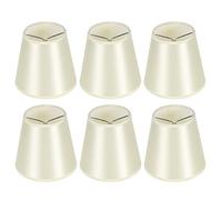 Lot de 6 abat-jours, couvercles de lumière, abat-jour de lustre, petits abat-jour de cloche modernes qui se clipsent sur l'ampoule, beige pour table, sol, mur, lustre, lampe de chevet.