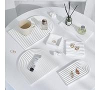 Lot de 6 Accessoires de Fond de Photographie au Design Original - Étanche - pour aromathérapie - Cube de Gypse - Accessoires pour séance Photo (Blanc Neige argenté)