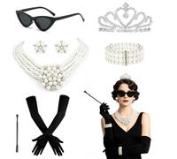 Lot de 6 accessoires des années 1920 - Accessoires pour costume Holly Golightly