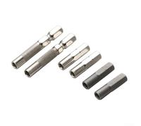 Lot de 6 adaptateurs 6,35 mm pour tige hexagonale vers douille de 4 mm pour une intégration directe avec des systèmes d'embouts de 4 mm et pour tournevis hexagonaux