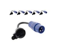 - Lot de 6 adaptateurs caravane femelle 16A en mâle CEE17