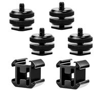 Lot de 6 adaptateurs CSM Cold Shoe Mount 1/4"-20 pour flash, enregistreur audio, microphones