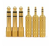 Lot de 6 adaptateurs de casque double direction 6,35 mm vers 3,5 mm pour