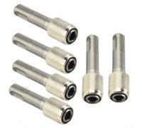 Lot de 6 adaptateurs de douille à tige hexagonale SDS vers 6,35 mm pour marteau perforateur électrique compatible avec embouts de tournevis, forets et compteurs