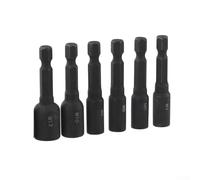 Lot de 6 adaptateurs de douille à vis en acier 45 avec barre d'extension 6,35 mm tige hexagonale M4-M12 pour perceuse électrique manuelle compatible avec modélisme, réparation automobile, projets de