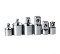 Lot de 6 adaptateurs de douille pour clé à cliquet - douilles de conversion 6,35 mm, 9,5 mm et 1,27 cm avec verrou à ressort antidérapant chromé pour utilisation mécanique