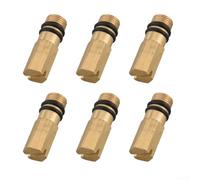 Lot de 6 adaptateurs de robinet en laiton Taille standard | Convertit le robinet double en un seul froid, idéal pour le lave-vaisselle, construction en laiton robuste, lot de 6