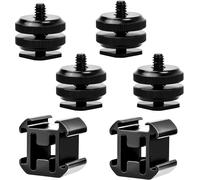 Lot De 6 Adaptateurs De Sabot Pour Flash D'Appareil Photo Cold Shoe Mount Avec Filetage De Trépied 1/4"" Et 20 Pour Flash, Enregistreur Audio, Microphones ¿ Csm Adaptateur De Montag[HDM5232393]