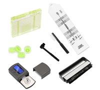 Lot de 6 adaptateurs et de réglage pour tourne-disque avec balance numérique, gabarit de saillie, appareil de mesure d'azimut et brosse de nettoyage, kit d'aiguilles de platine USB pour bras de