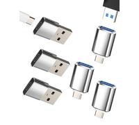 Lot de 6 adaptateurs USB C femelle vers USB OTG 3.0 femelle type C pour Apple iPhone 16 15 Pro Max pour iPad Macbook Compatible avec Samsung S25 S24 S23 S22