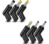 Lot de 6 adaptateurs USB C vers DC 90 ° - Fiche creuse USB C - Bloc d'alimentation CC 19,5 V pour routeur, bloc d'alimentation mobile - Fiche creuse