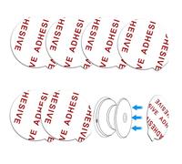 Lot de 6 Adhésif Collant à très Forte adhérence [Facile à décoller] Remplacement Compatible avec Les tampons Autocollants de Base de Support à Prise pour Socket Grips Support Pliable (Blanc)