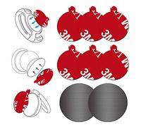Lot de 6 adhésifs de Rechange 3M pour Support de Voiture Compatible avec Prise de Courant, Adhésif Double Face avec plaques métalliques pour Support de téléphone magnétique, Prise en Main Pliable