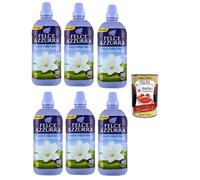 Lot de 6 adoucissants concentrés Felce Azzurra Pure Freshness 900 ml + Italian Gourmet Polpa 400 g