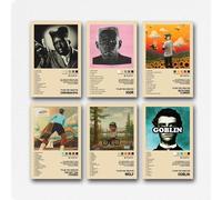 Lot de 6 affiches Tyler, le Créateur Igor - Couverture vintage - Poster mural sur toile - Affiches décoratives pour chambre, salon, cuisine, bureau, hôtel, restaurant et bar - Possbas