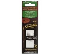 Clover Mfg Aiguilles à coudre à la main pour quilting/entre-deux Or noir N° 12