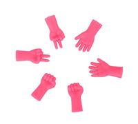 Lot de 6 aiguilles à tricoter avec couverture en forme de roche en papier Rose rouge