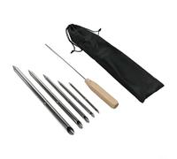 Lot de 6 aiguilles à tricoter en acier inoxydable, kit d'outils d'épissure de corde, 5 tailles, kit de double connecteur pour les amateurs de bricolage de corde