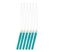 Lot de 6 aiguilles de poinçonnage réglables avec 6 enfile-aiguilles, stylo à broder galvanisé pour couture de tissu à la maison ou en salle de classe