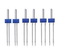 Lot de 6 aiguilles jumelées double stretch pour machine à coudre, accessoire couture extensible polyvalent Cuneary