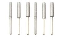Lot de 6 aiguiseurs de tronçonneuse en émeri argenté 4 mm, 4,8 mm, 5,5 mm, têtes de meulage pour tronçonneuse, affûtage, polissage, outils rotatifs, accessoires
