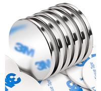 Lot de 6 aimants en néodyme puissants - 30 x 3 mm - 8 kg - Aimants en néodyme extra puissants - Pour tableau magnétique - Aimants de réfrigérateur - Avec adhésif double face