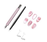 Lot de 6 aimants œil de chat avec aimants et perles pour ongles