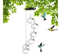 Lot De 6 Alimentations D'eau Suspendues | Mulimer Pour Oiseaux Sauvages Avec Conception De Pour Robins Sparrows Jays, Alimentation De Fenêtre Pour Observation D'oiseaux Pe