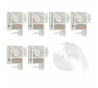 Lot de 6 amortisseurs d'encre avec tube pour Epson L1300 R1900 P408 R2000 | Débit d'encre fluide, taille compacte de 49 x 40 mm, tube d'alimentation durable, améliore la qualité d'impression