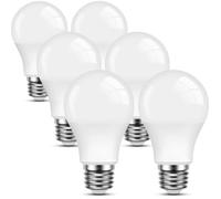 Lot de 6 Ampoule LED E27 Blanc-Chaud,9W Equivalent 60W,2700K Ampoule Standar A60 avec Culot à Vis,Non Dimmable,220v-240v