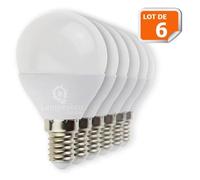 Lot de 6 Ampoules E14 Mini Globe 6W eq. 40W 480 lumens Blanc neutre 4000K - EUROBRYTE - LED - Globe - Non
