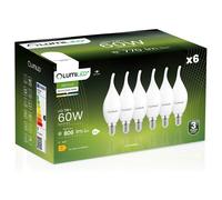 Lot de 6 ampoules LED E14 bougie 7W=60W 806 lm 4000K LUMILED