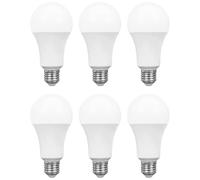 Lot de 6 ampoules LED en forme de poire 18 W = 120 W E27 mat 1800 lm Blanc lumière du jour 6000 K 220°