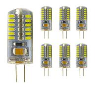 Lot de 6 ampoules LED G4 4 W 220 V AC non dimmable avec 48 x 3014 SMDs (Epistar) 220-250 lm ~ 30 W Culot à broches à 360° Blanc froid