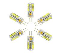 Lot de 6 ampoules LED G4 4 W Blanc froid 220 V AC Intensité non variable avec 48 x 3014 SMD (Epistar) 220-250 lm ~ 30 W 360° Culot à broches